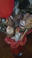Load and play video in Gallery viewer, 20 Chocolate Covered Strawberries Bouquet Vase
