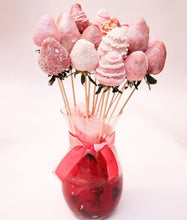 Load image into Gallery viewer, 20 Chocolate Covered Strawberries Bouquet Vase
