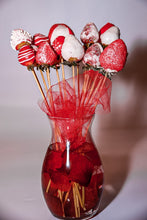 Load image into Gallery viewer, 20 Chocolate Covered Strawberries Bouquet Vase
